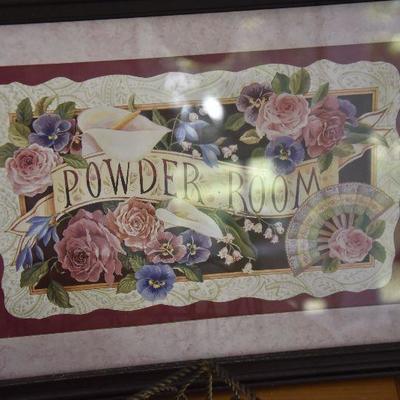P Lot 180: Collection of Powder Room DÃ©cor