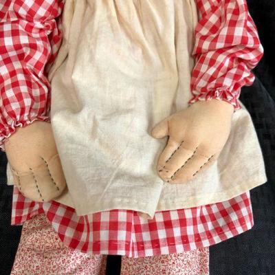 hand-made Raggedy Anne vintage rag doll, 26