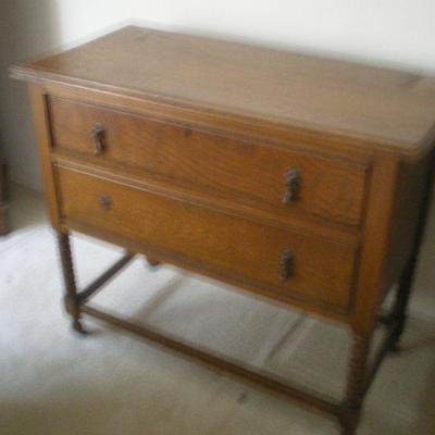 Vintage Oak Two Drawer Chest