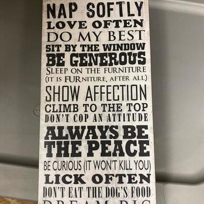 Cat Rules Plaque 