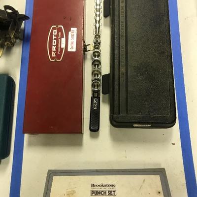 Lot #272 Brookstone Punch Set Craftsman 1/2â€ socket set Proto Socket Set