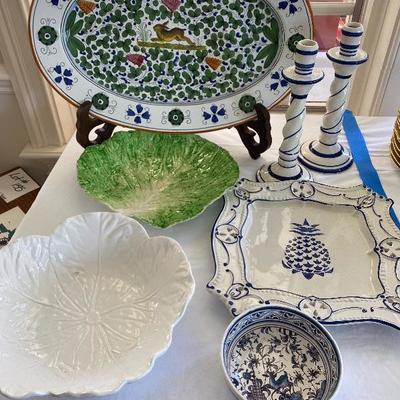 Lot #277 Italian Pottery Serving Pieces. 