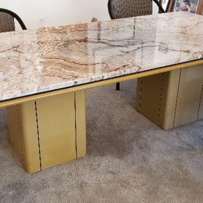 Marble Dinning Table with 8 Chairs