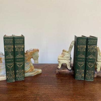Lot #281 Two pairs of bookends with books