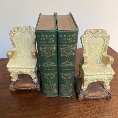 Lot #281 Two pairs of bookends with books