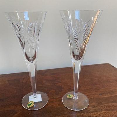 Lot # 284 Pair of Waterford Millennium champagne flutes