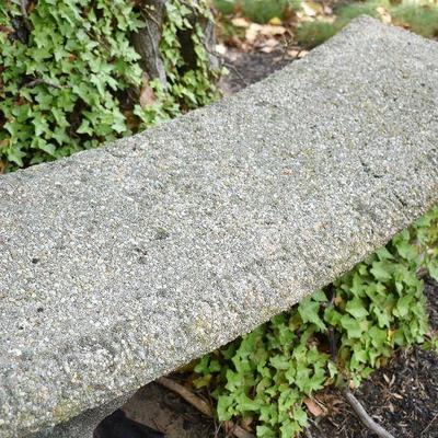 Outside: Cement Bench
