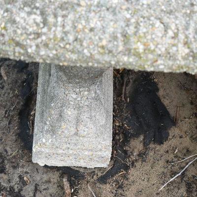 Outside: Cement Bench