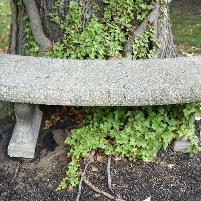 Outside: Cement Bench