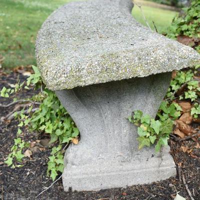 Outside: Cement Bench