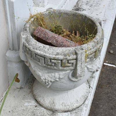 Outside: Vintage Cement Planters