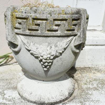 Outside: Vintage Cement Planters