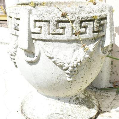 Outside: Vintage Cement Planters