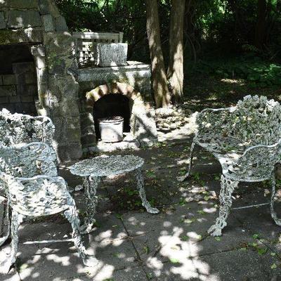Outside: Vintage Wrought Iron Patio Set