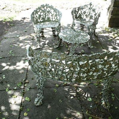 Outside: Vintage Wrought Iron Patio Set