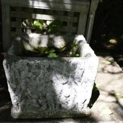 Outside: Vintage Cement Planters