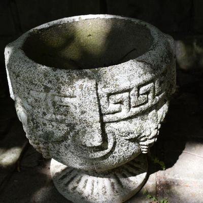 Outside: Vintage Cement Planter
