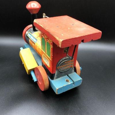 LOOKY CHUG-CHUG Vintage Wooden Train Engine #161 Fisher-Price 