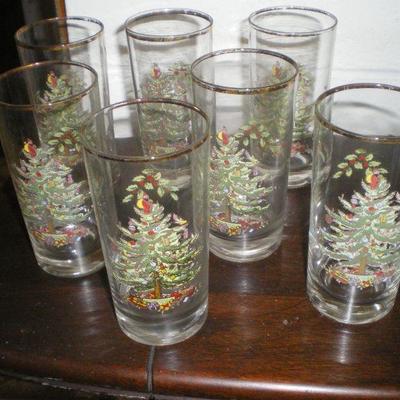7 Vintage Christmas Glasses