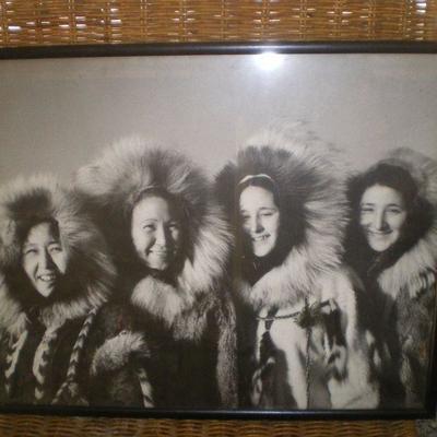 Vintage Framed Eskimo Photograph