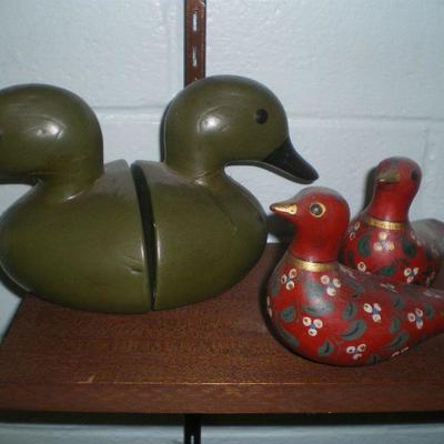 Vintage Bookends & Pair of Birds