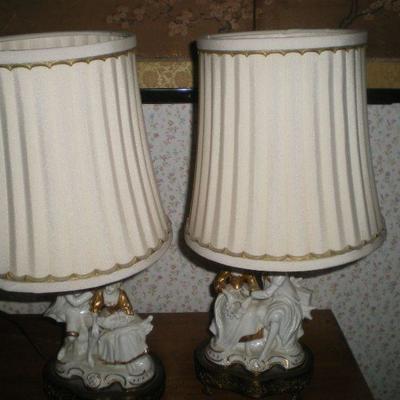 Pair Vintage Figural Lamps