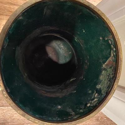 Signed Cloisonne Asian 17-3/4" Tall Vase