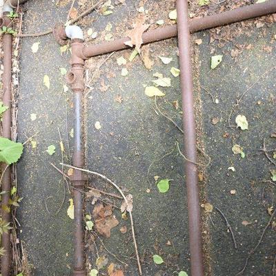 Outside: Iron Pipe Sculpture