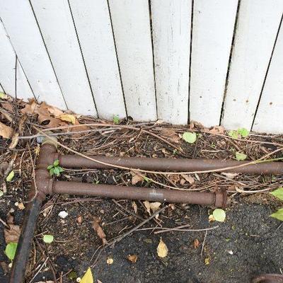Outside: Iron Pipe Sculpture