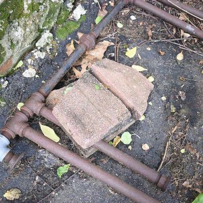 Outside: Iron Pipe Sculpture