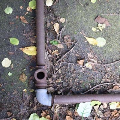 Outside: Iron Pipe Sculpture