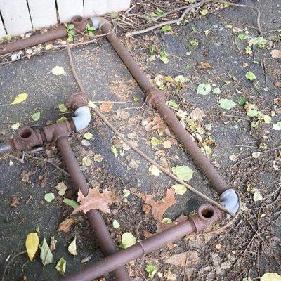 Outside: Iron Pipe Sculpture