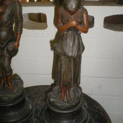 Pair Metal Figures