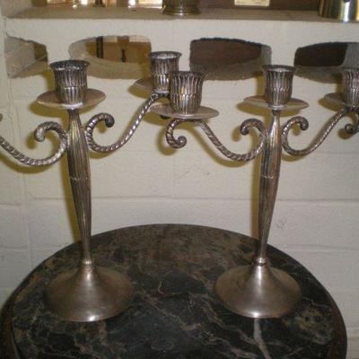 Pair of Silver plate Candelabra