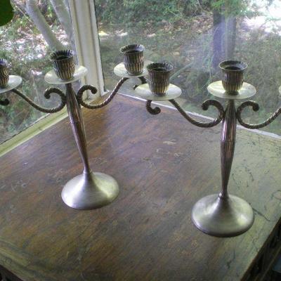 Pair of Silver plate Candelabra