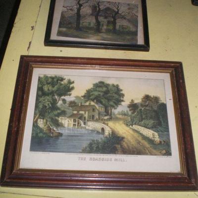 Pair Vintage Framed Prints