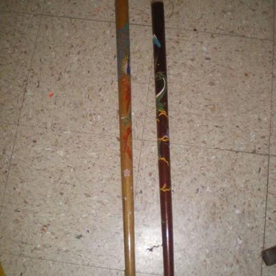 Pair Vintage Pool Cues