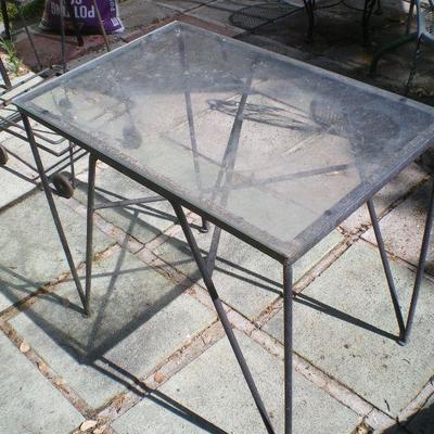 Vintage Glass Top Table