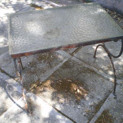 Vintage Glass Top Table