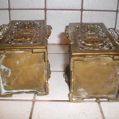 Pair Brass Candleholders