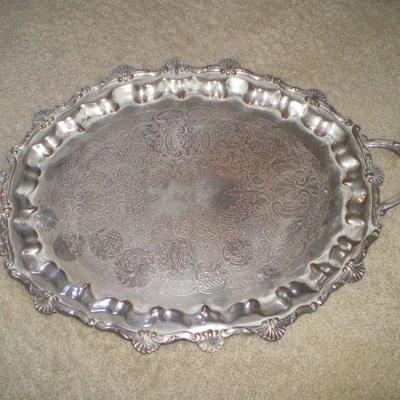 Large Silver Plate Tray