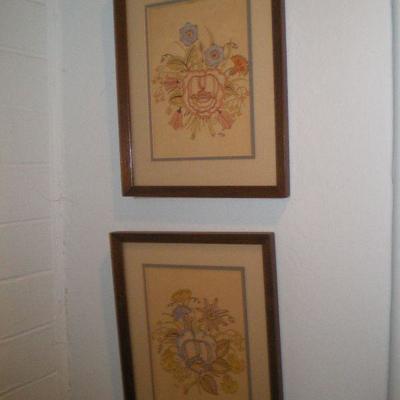 Pair Vintage Prints