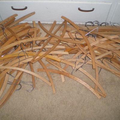 Lot Wooden Hangers