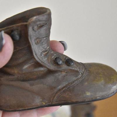P Lot 185: Vintage Child's Shoe and More