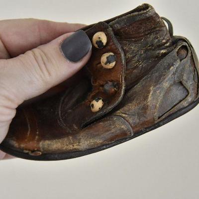 P Lot 185: Vintage Child's Shoe and More