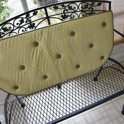 P Lot 193: Wrought Iron Garden Bench