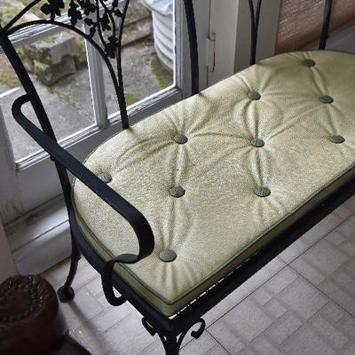 P Lot 193: Wrought Iron Garden Bench