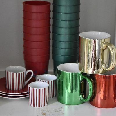 P Lot 196: Collection of Holiday Drinkware