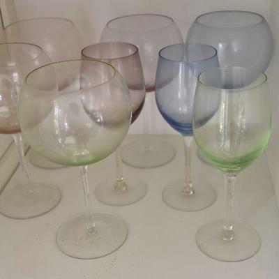 P Lot 197: Collection of Colorful Stemware