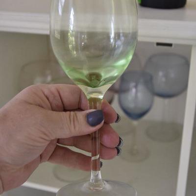 P Lot 197: Collection of Colorful Stemware